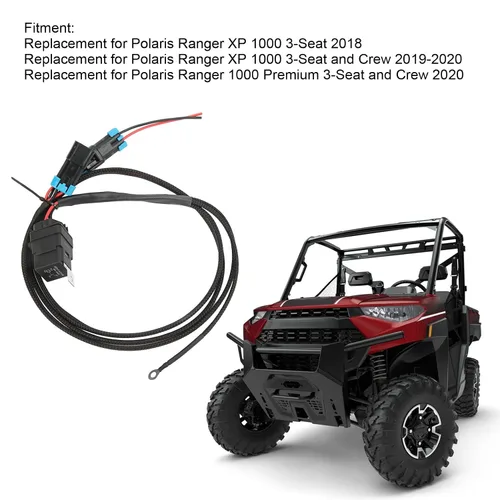 Vista 2 de Aramox Arnés de cable de luz de respaldo para Polaris 1000, arnés de cableado de luz inversa de 12 V 40 A de repuesto de cable de lámpara de respaldo