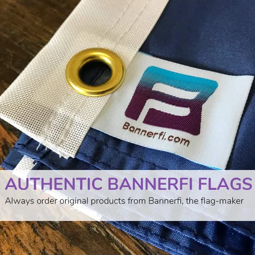 Vista 3 de Bandera híbrida estadounidense hondureña de 3 x 5 pies: pancarta 100% poliéster, ojales de latón y cabecera de lona fuerte, para uso en exteriores