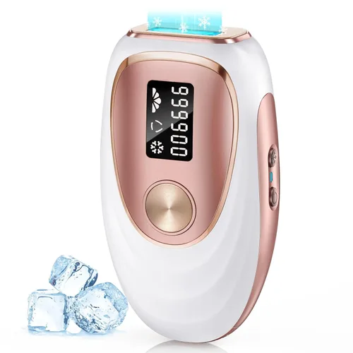 Vista 10 de Dispositivo de depilación láser IPL para mujeres y hombres, contacto de enfriamiento de hielo a 45 °F para resultados indoloros y duraderos