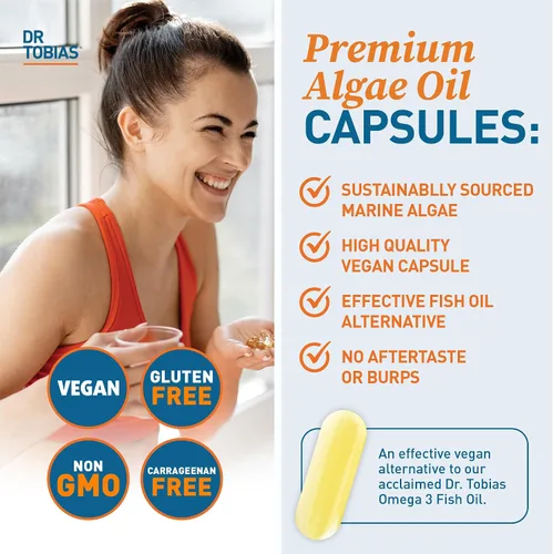 Vista 7 de Dr. Tobias Colon Everyday Health & Vegan Omega 3 Aceite de algas - Bienestar digestivo y apoyo diario para la salud con cáscara de psyllium y DHA