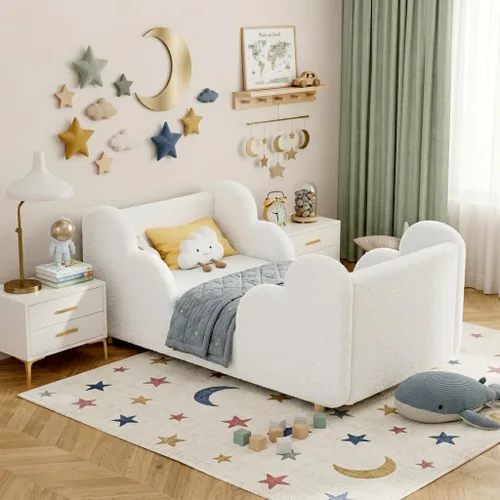 Vista 10 de DoCred Cama infantil, cama tapizada para niños y niñas