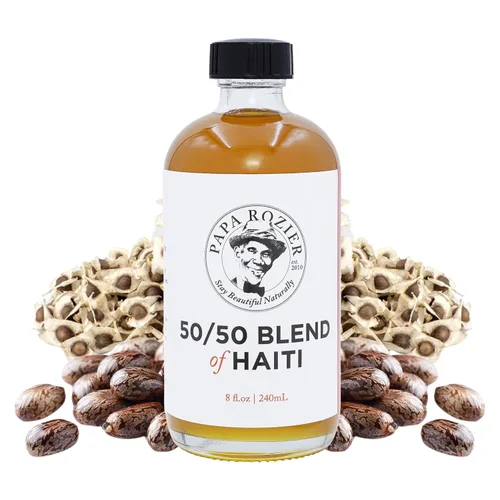 Vista 8 de Papa Rozier Farms Aceite de ricino y moringa de mezcla orgánica pura 50/50 para tratamiento del crecimiento del cabello, hidratante de piel