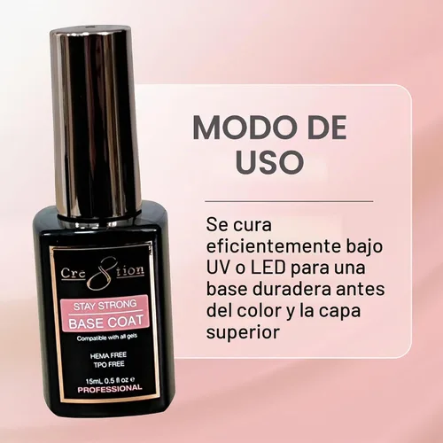 Vista 6 de Cre8tion - Capa base de gel Soak Off, sin HEMA y sin TPO, 0.3 onzas líquidas