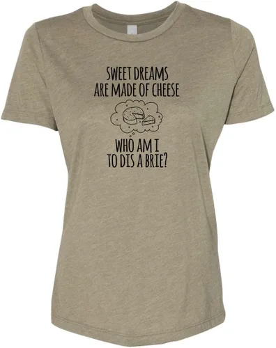 Vista 13 de Cute Women's Screen Printed Crew Neck Tee, Shirts With Sayings, Dusty Blue or Olive