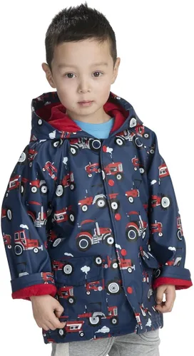 Vista 2 de Hatley Chubasquero con estampado pequeño para niño, Gris