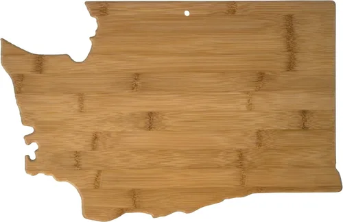 Vista 14 de Tabla para cortar y servir modelo Alabama de Totally Bamboo, de bambú 100%, para cocina y entretenimiento, Alabama, Marrón
