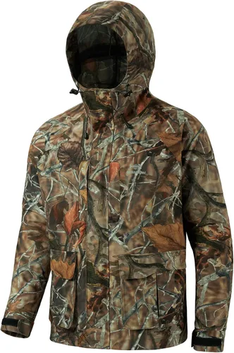 Vista 10 de BASSDASH Walker - Chaquetas transpirables e impermeables para pesca y caza con tela exterior silenciosa para hombres y mujeres en 7 tamaños