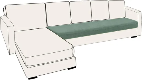 Vista 110 de UNBBRRL Fundas de cojín de asiento para sofá, elásticas, funda de cojín individual para sofá, fundas de cojín para sofá, fundas de héroe protegen