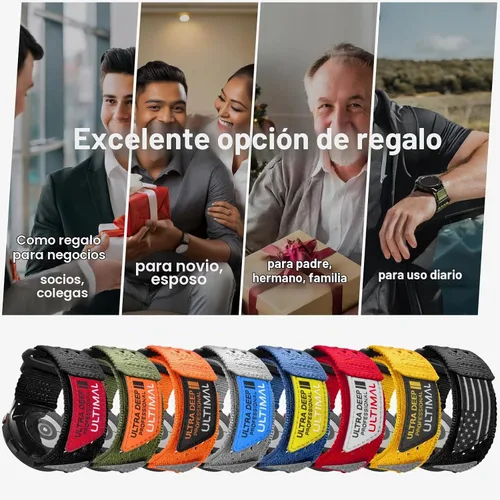 Vista 8 de Correa de nailon de liberación rápida de 0.787 in compatible con Galaxy y Garmin Watch