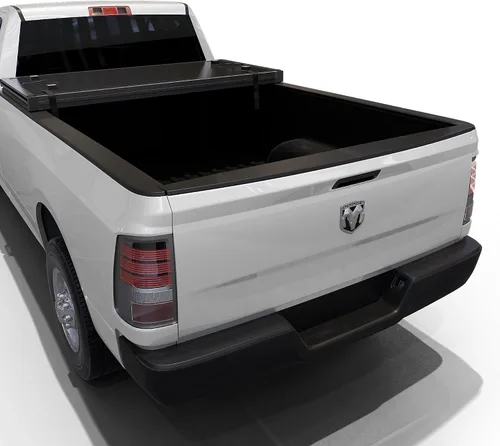 Vista 3 de Toptiny Cubierta rígida plegable para caja de camioneta, HTF081, compatible con Dodge Ram 1500 (2002-2026), 2500 y 3500 (2003-2026) caja de 8 pies
