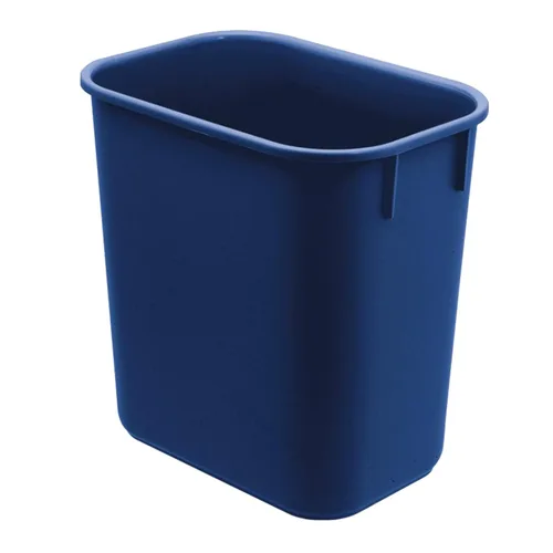 Vista 2 de Acrimet Papelera para escritorio, 3.25 galones, 13 cuartos de galón, 12 litros, basurero (plástico) (color azul) (juego de 4)