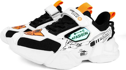 Vista 2 de Zapatos deportivos para niños y niños, zapatos casuales de malla, tendencia transpirable, moda para niños, zapatos de baloncesto deportivos