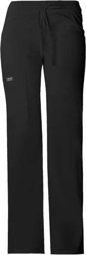 Vista 11 de Cherokee Pantalones quirúrgicos para mujer, tiro bajo, pierna acampanada, cordón ajustable con 6 bolsillos, 24001 Peltre