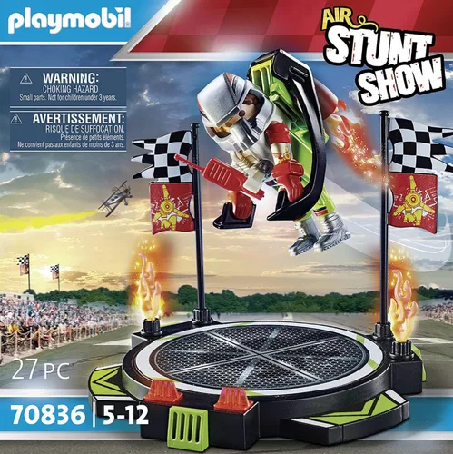 Vista 3 de Playmobil Stuntman del espectáculo de acrobacias aéreo con Jetpack