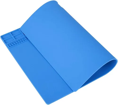 Vista 5 de Tapete de silicona para soldar, 13.8 x 19.8 pulgadas, tapete controlado eléctrico, calor de 932.0 °F, tapete antiestático multiusos para reparación