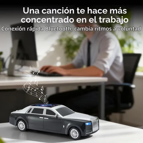 Vista 6 de Altavoz Bluetooth de lujo para automóvil con luz ambiental LED, efecto de sonido HD, salida multipuerto, altavoz Bluetooth con radio FM, regalo
