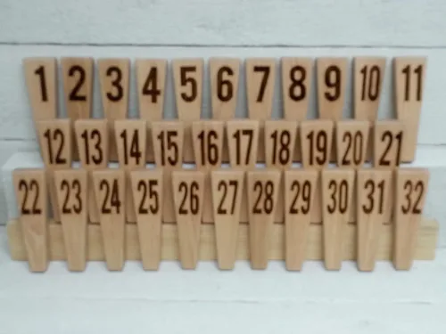 Vista 6 de Mango de grifo de cerveza personalizado Forma cónica de madera maciza numerada (numerada corta)