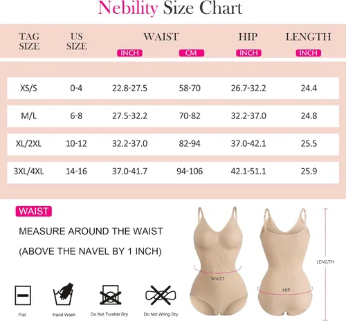 Vista 6 de Nebility Body moldeador de cintura sin costuras con cuello redondo y control de abdomen para mujer