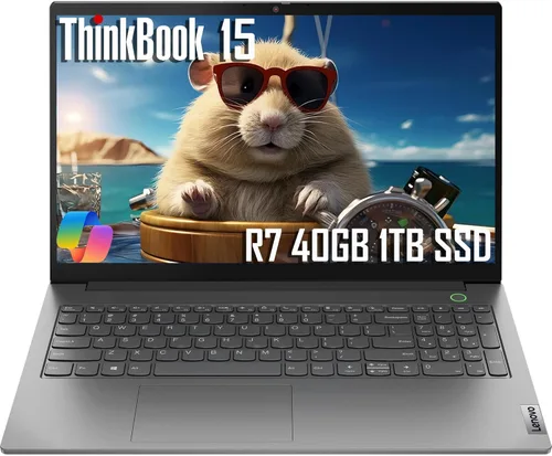 Vista 10 de Lenovo ThinkBook 16 Gen 7 Laptop 16 pulgadas FHD+ antirreflejos AMD Ryzen 5 7533HS 16GB DDR5 1TB SSD Huella digital Wi-Fi 6 HDMI