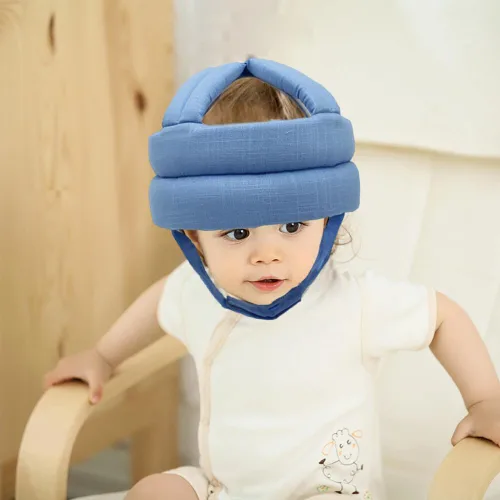 Vista 4 de Surakey Protector de cabeza de bebé para gatear y caminar, gorra de seguridad infantil, casco de seguridad para bebé, cojín suave ajustable