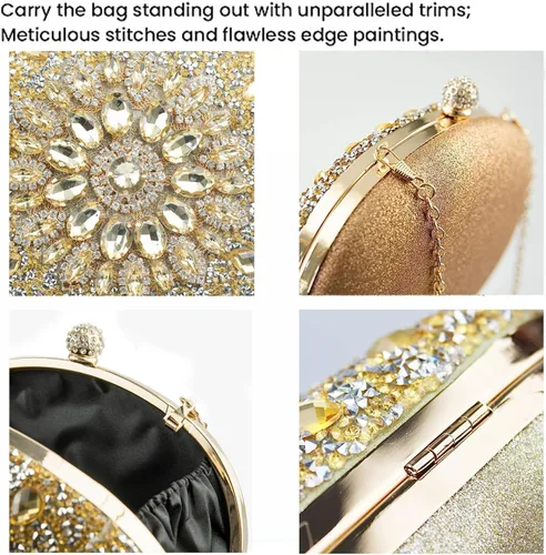 Vista 2 de Ofuleo Women's Handbag Evening Bag Clutch Purse for Wedding Party Prom Weekend Cocktail Homecoming GIfts for Women