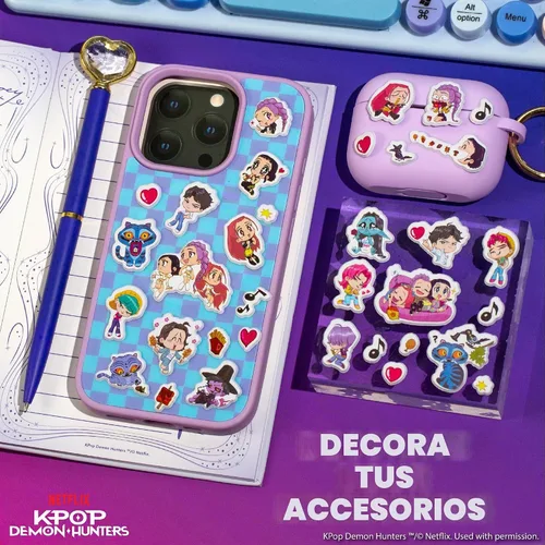 Vista 6 de Horizon Group USA Juego de calcomanías hinchadas para niños, cazadores de demonios Kpop