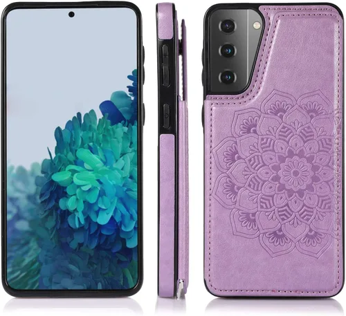 Vista 6 de Asuwish Funda compatible con Samsung Galaxy S21 Glaxay S 21 5G de 6.2 pulgadas y protector de pantalla de vidrio templado, accesorios