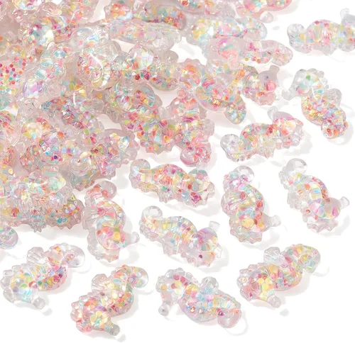 Vista 10 de LiQunSweet 200 piezas coloridas de cabujones de cristal en forma de mariposa 3D sin agujeros para adornos, fabricación de joyas, manualidades