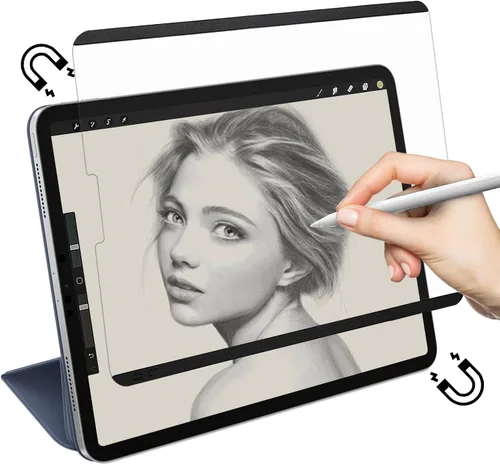 Vista 10 de Magnetic Paper Screen Protector for iPad Mini 6 (2021) 8.3 Inch Washable, Anti-Glare, Anti-Blue-Light, Removable and Reusable, Paper Film for