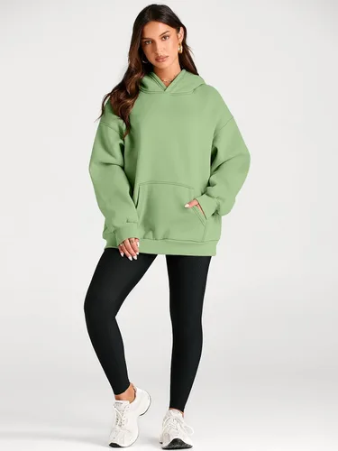 Vista 237 de Trendy Queen - Sudaderas extragrandes con capucha para mujer, suéteres de manga larga, sin botones, de vellón, de otoño, ropa de invierno