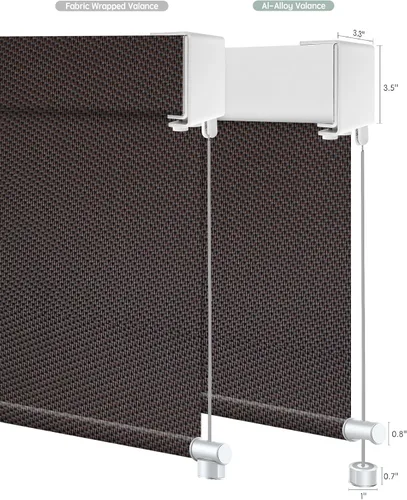 Vista 7 de Yoolax Persianas motorizadas personalizadas para exterior, persianas inteligentes compatibles con Alexa Google, persianas impermeables con control