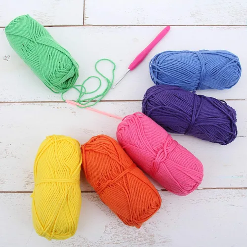 Vista 26 de Threadart Crochet - Juego de hilo de algodón 100 % puro, colores de ambiente de playa, paquete de 4 madejas cada una de 1.76 onzas, hilo de estambre