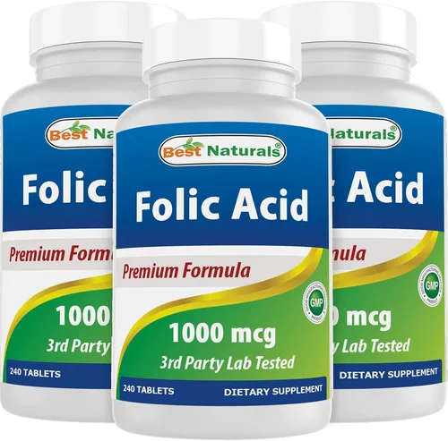 Vista 9 de Best Naturals Ácido fólico 1000 mcg (vitamina B9), 240 tabletas