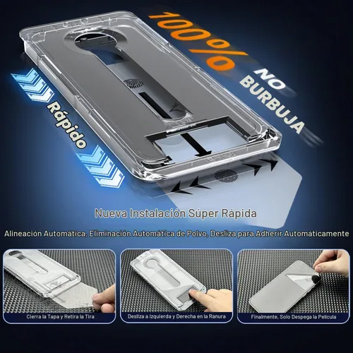 Vista 2 de OneFish Protector de pantalla de privacidad para iPhone 16 Pro Max [6.9 pulgadas], protección de borde de bolsa de aire, película de vidrio templado
