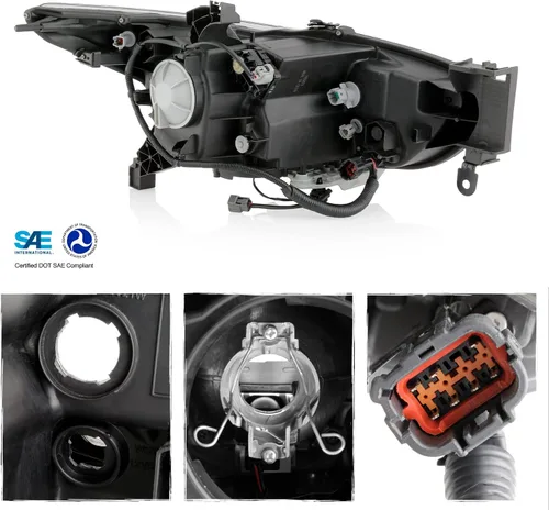 Vista 2 de AKKON - Compatible con modelos Infiniti Jx35 2013 / 2014-2015 QX60 OE HID modelo proyector LED conjunto de faros delanteros