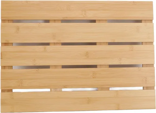 Vista 5 de Fydun Nonslip Bath Mat - EcoFriendly Wooden Shower Mat Bathroom, Kitchen, and Entrance - Easy, Comfortable Foot Support, Design