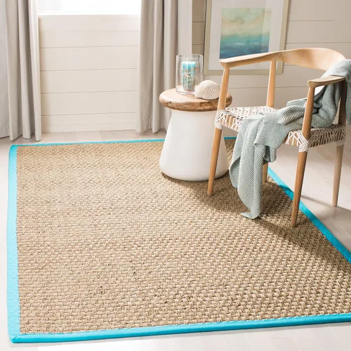 Vista 16 de SAFAVIEH Natural Fiber Collection NF114A - Alfombra de pasillo de hierba marina con patrón de tejido de cesta y borde, de 2 pies 6 pulgadas x 16