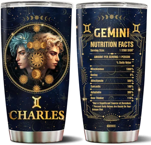 Vista 16 de Regalos personalizados de acuario para hombres, taza de café de acero inoxidable de 20 onzas, constelación del zodiaco, astrología, regalo