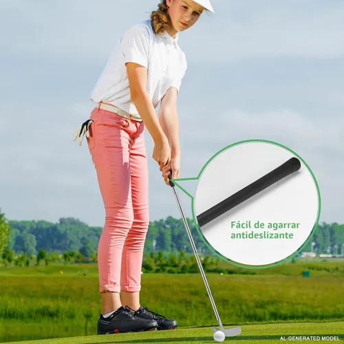 Vista 5 de QPPKI Putter de golf – Putter bidireccional de 33 pulgadas para mano izquierda/derecha, con pelotas de práctica, juego combinado de golf