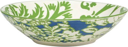 Vista 4 de Damask Floral - Cuencos de porcelana para sopa y cereales de 9.5 pulgadas, juego de 4 – Coloridos patrones florales y cachemira surtidos – Ideal