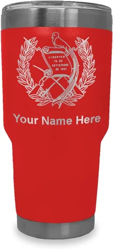 Vista 37 de LaserGram - Vaso personalizado de 20 onzas, bandera de Guatemala (negro) Regalo grabado, acero inoxidable aislado al vacío, grabado con láser