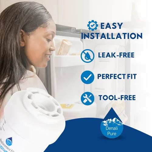 Vista 6 de Filtro de agua de repuesto para refrigerador General Electric GSH25JSTASS - Compatible con General Electric MWF, cartucho de filtro de agua