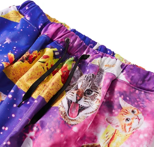 Vista 5 de Loveternal Pantalones deportivos divertidos para hombre y mujer, con estampado gráfico gráfico en 3D, pantalones deportivos