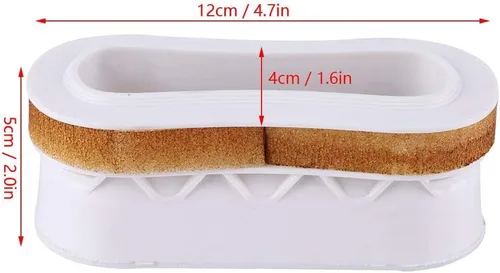 Vista 5 de Alomejor Mango de tabla de surf de plástico para montaje en tabla de remo inserto ergonómico accesorio de surf blanco