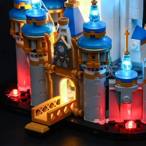 Vista 4 de YEABRICKS Luz LED para Lego-40478 Disney Mini Castle Building Blocks Model (Lego Set no incluido)