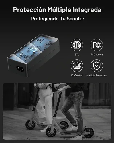 Vista 6 de VHBW Cargador de scooter eléctrico de 42 V 2 A con 5 enchufes, compatible con Gotrax, Jetson, Hover 1, Segway, Ninebot, Hiboy, Bird, Hoverstar