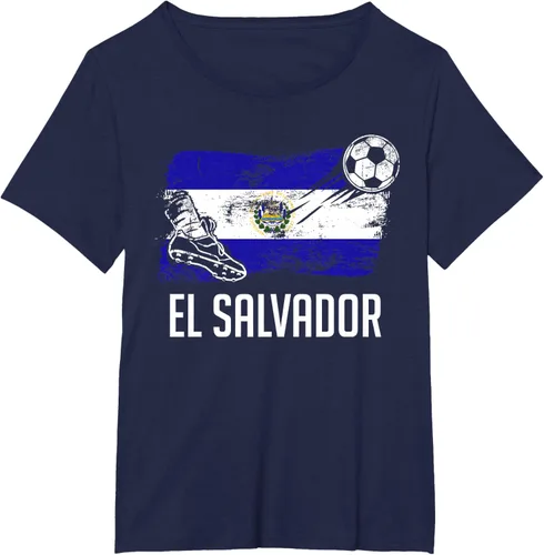 Vista 14 de Camiseta salvadoreña con bandera de fútbol salvadoreño
