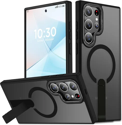Vista 42 de Funda para Samsung Galaxy S24+ Plus [soporte integrado], compatible con carga inalámbrica MagSafe, [prueba de caídas de grado militar] Funda Azul