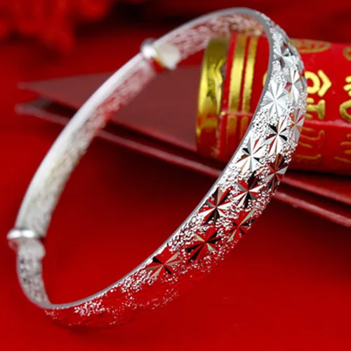 Vista 8 de Pulsera para mujer diseño de estrella tallada de moda para boda compromiso regalo