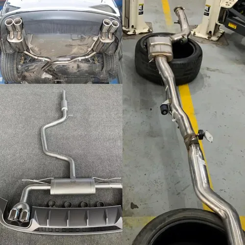 Vista 3 de Tubo recto de 2.5 pulgadas de acero inoxidable T304 tubería de 48 pulgadas de largo 2.5 pulgadas de diámetro exterior tubo de escape DIY, paquete